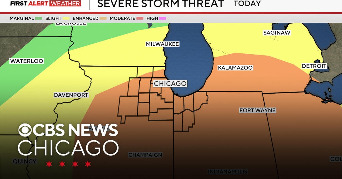Severe storms move into Chicago area Wednesday with tornadoes possible ...