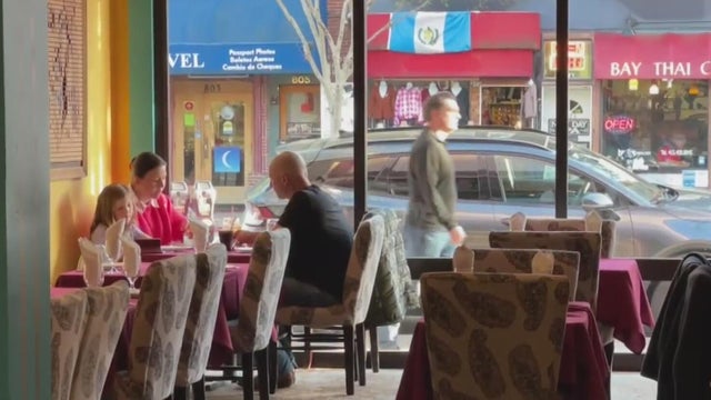 Customers at a restaurant