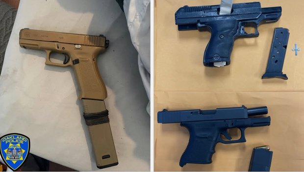 Guns seized in Oakland shooting and armed robbery arrest
