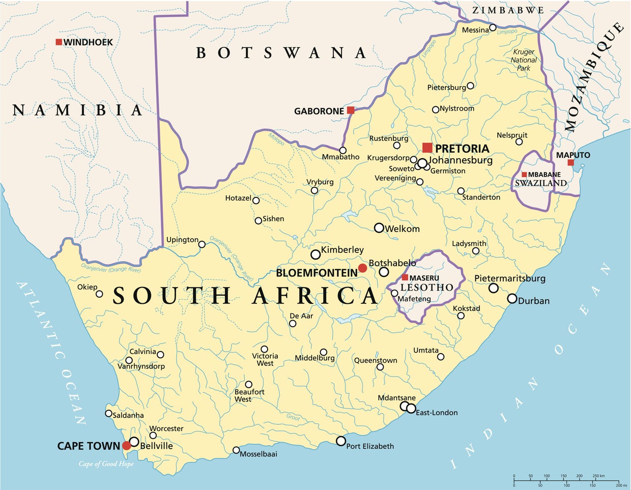 South Africa Political Map