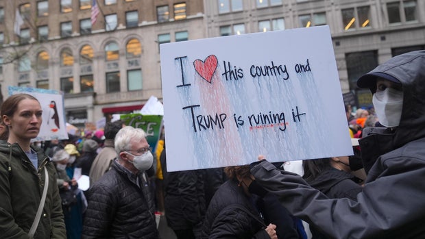 'Hands Off!' protesters rally against Trump in New York 