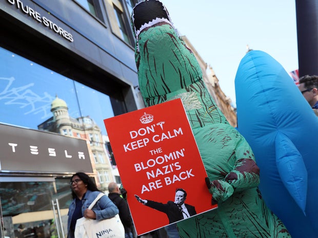 People Protest Against Donald Trump And Elon Musk In London 