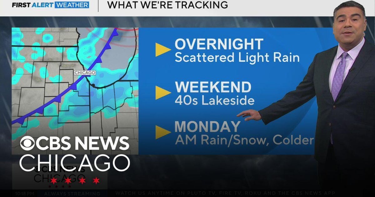 Rainy night in Chicago; colder temperatures coming next week - CBS Chicago