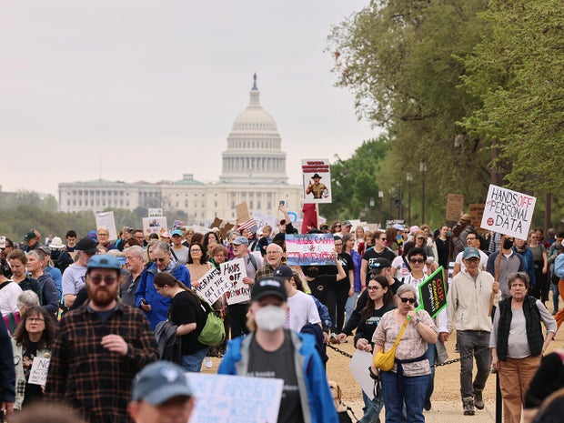 Demonstrators Protest Trump Administration Policies In Washington During Nationwide Day Of Protest 