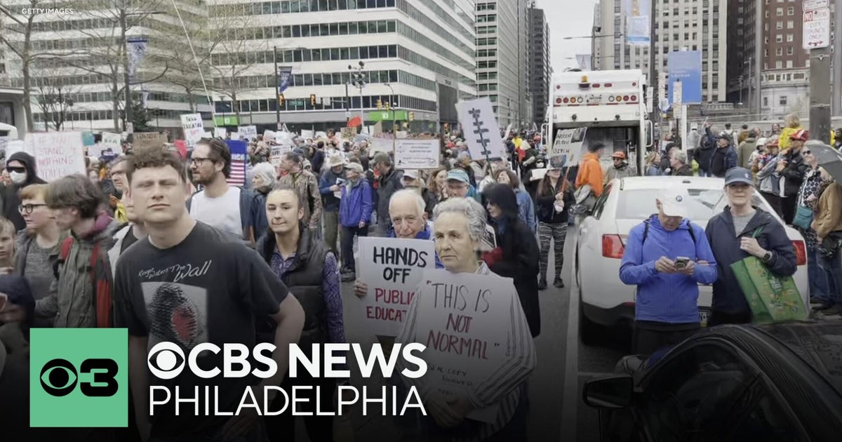 Protesters march through Center City days after President Trump's ...