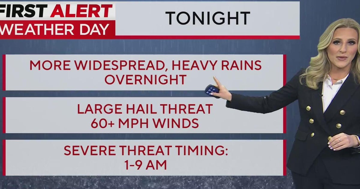 Another wave of storms to hit North Texas overnight - CBS Texas