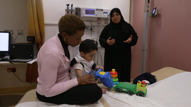 Dr. Lisa Thornton with Sanad 