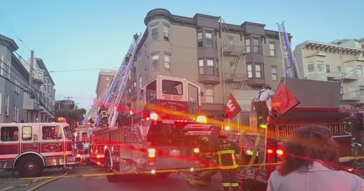 Multiple floors burn in San Francisco apartment fire - CBS San Francisco