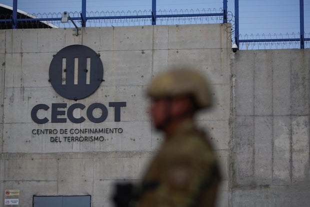 Media tour at CECOT prison in Tecoluca 