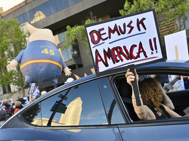 Hands Off a nationwide protest of the Trump administration in Los Angeles. 