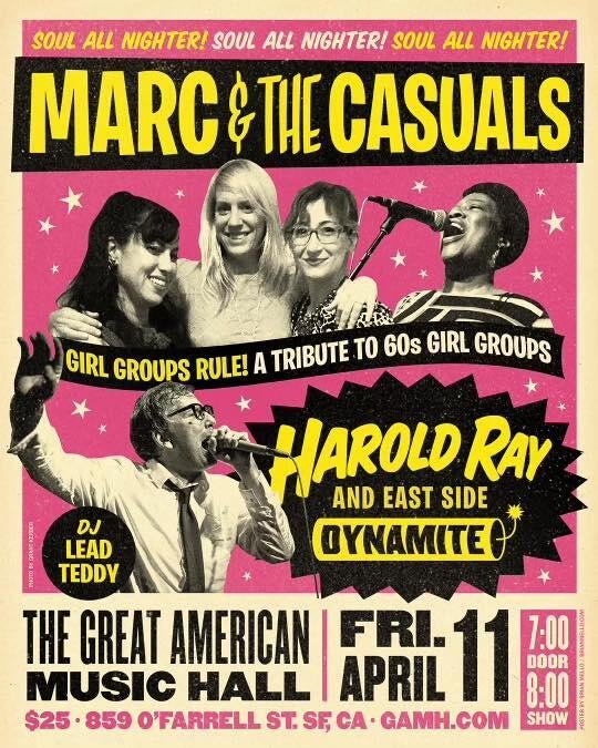 Marc & the Casuals GAMH show poster 