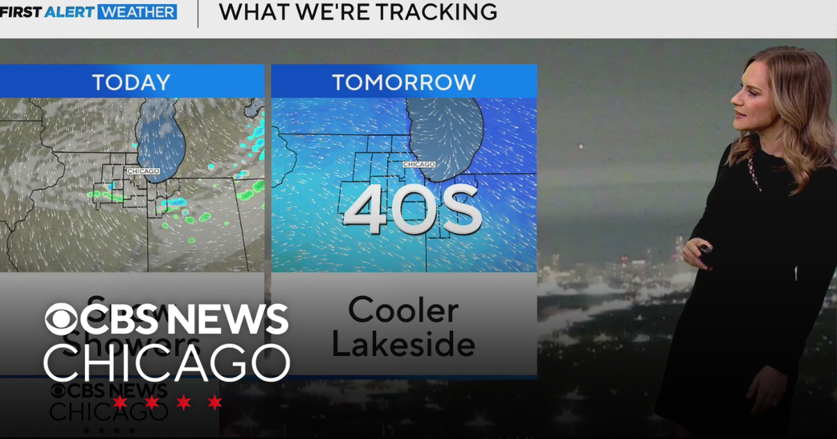 Scattered rain and snow showers Monday morning in Chicago - CBS Chicago