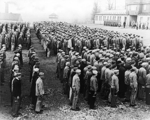 Prisoners At Buchenwald Concentration Camp, Germany, c. 1943. 