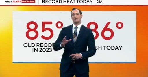 Record heat on Saturday in Denver, rain and snow by Sunday night - CBS ...