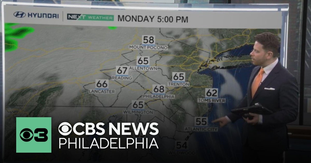 Partly cloudy, mostly clear Sunday night in Philadelphia region - CBS ...