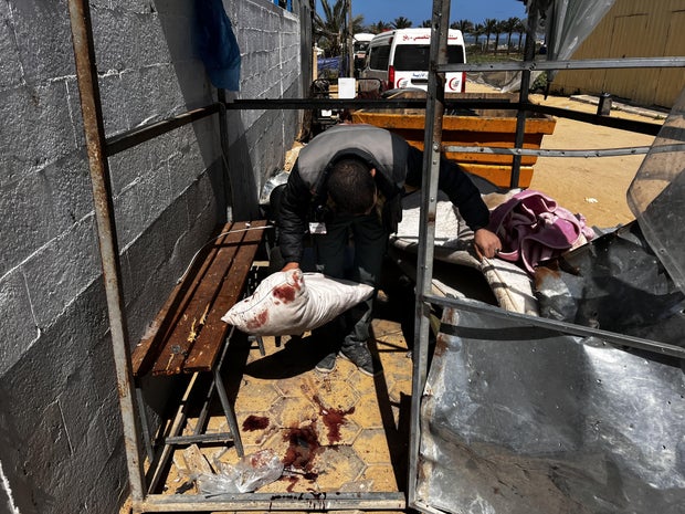 An Israeli army UAV targeted the entrance of Kuwait Speciality Hospital 