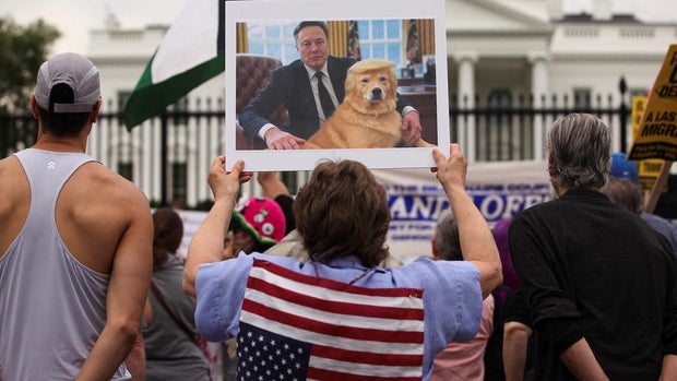 Anti-Trump demonstration at the White House 