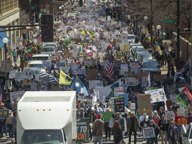 Rally against US President Donald Trump administration in Minnesota 