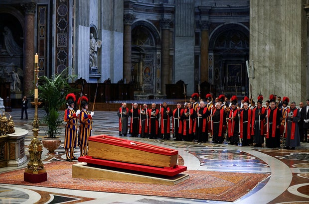 Pope Francis' coffin is transferred to St. Peter's Basilica 