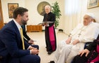 Pope Francis meets with Vice President JD Vance and delegation during an audience at Casa Santa Marta on April 20, 2025 in Vatican City, Vatican. 