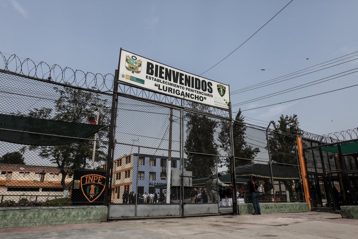Inmates celebrate Mother's Day with their mothers and wives in Peru