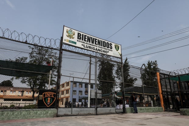Inmates celebrate Mother's Day with their mothers and wives in Peru 