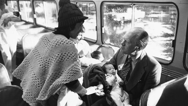 This week "Sunday morning" (27. April) star-news.press/wp President Gerald Ford held Vietnamese baby on the airport bus after greeting refugees in California