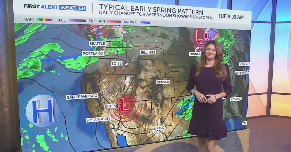 Typical Spring pattern with daily shower chances this week - CBS Colorado