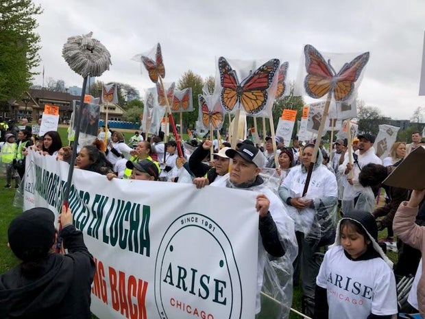 May Day 2025 protest in Union Park, Chicago. 