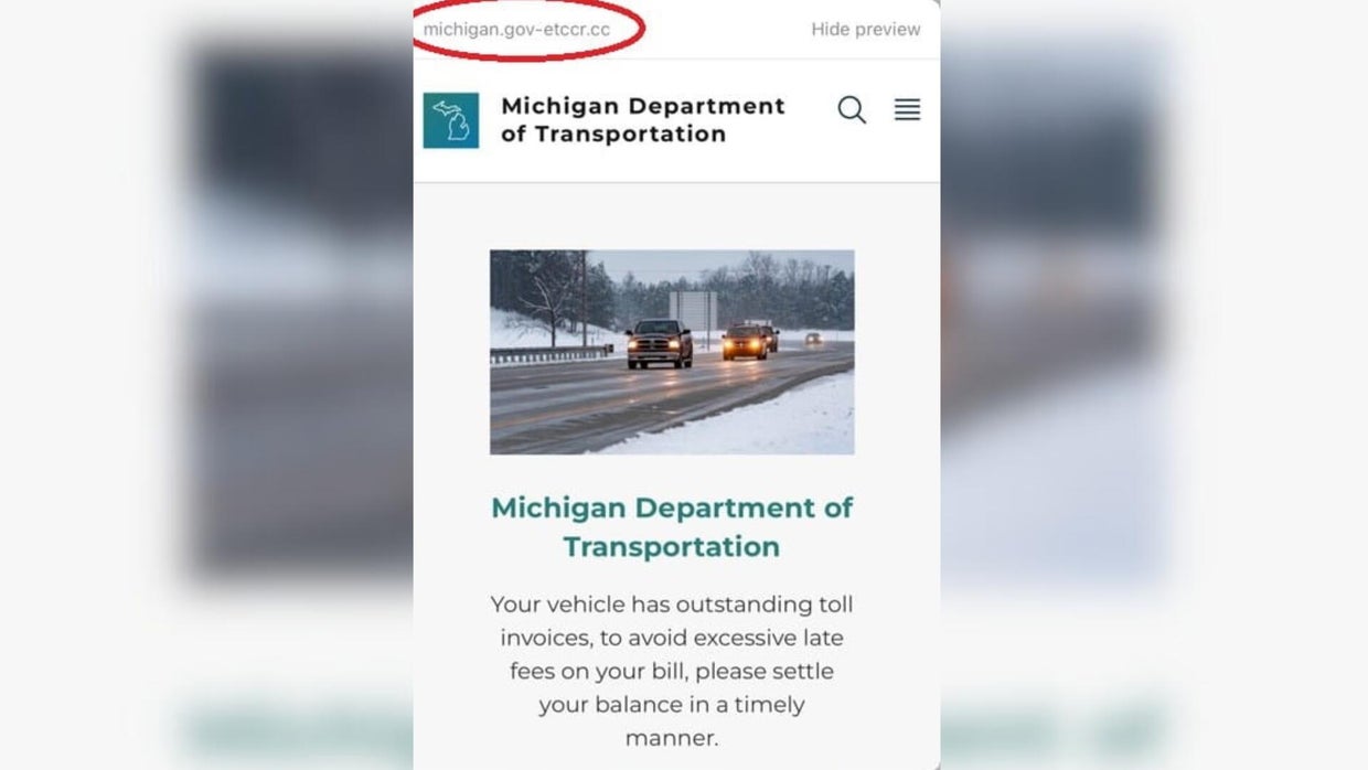 Unpaid toll scam mimicking Michigan government website, officials warn ...