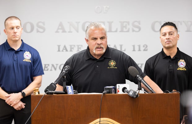 United Firefighers of Los Angeles City react to firing 