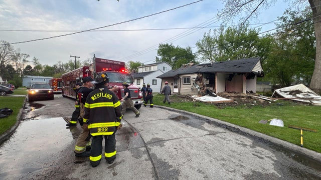 Authorities respond to house explosion in Westland, Michigan 