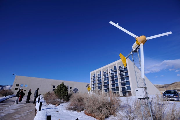 (KL)GOLDEN, CO--Visitors Center at the National Renewable Energy Lab, NREL, in Golden includes a Bergey BWC 1500 Wind Turbine System, a 1500 watt turbine used for smaller applications including battery charging and water pumping for small homes, cabins, o
