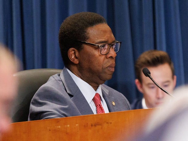 Alvin Brown, a member of the National Transportation Safety Board, attends an investigative hearing into the blowout of an exit door plug on a Boeing 737-9 MAX plane during Alaska Airlines Flight 1282, at the National Transportation Safety Board headquart
