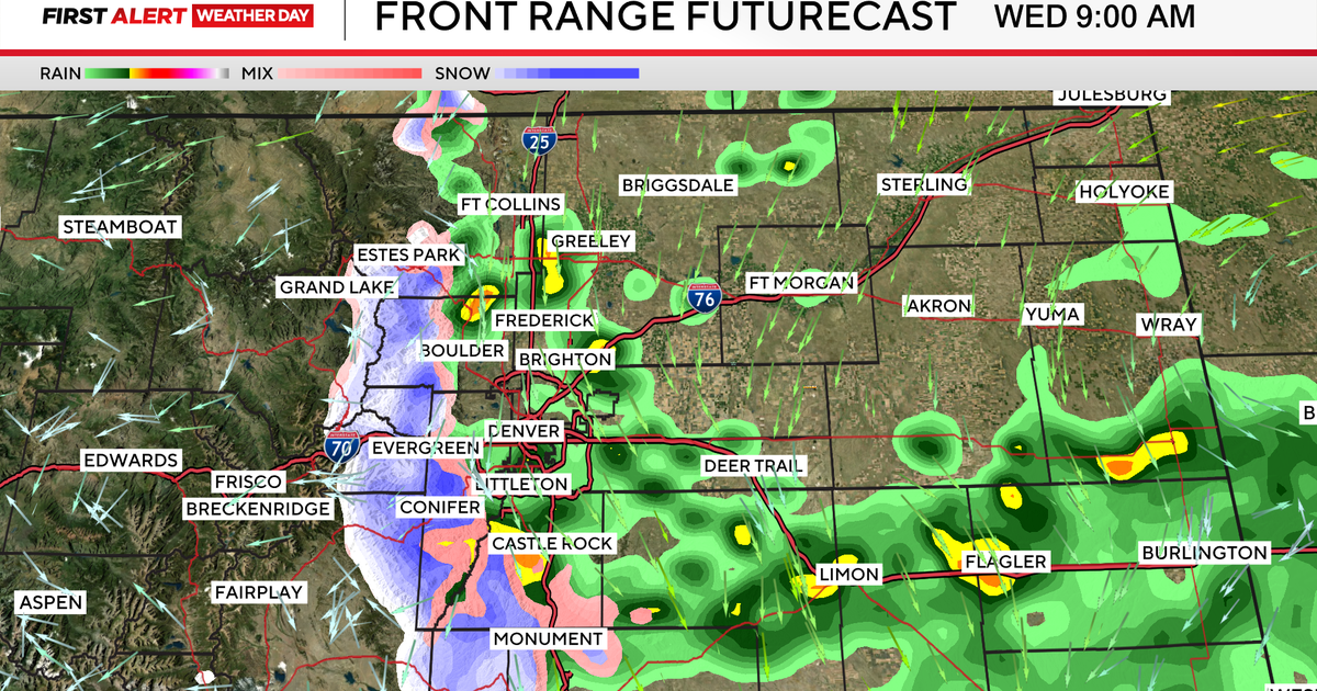 Colorado moisture maker weakening with rain and snow through Wednesday morning