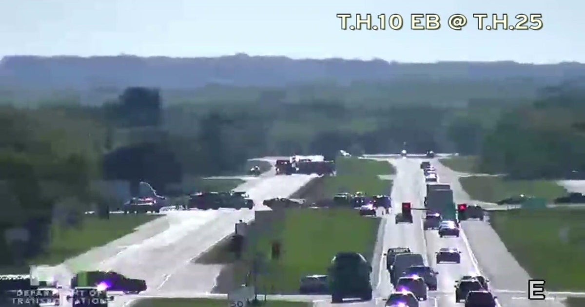 Westbound Highway 10 closed in Big Lake due to crash