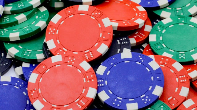 Poker chips seem-less view 