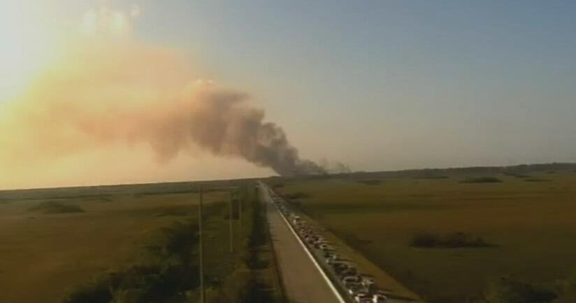 All roads out of the Florida Keys are closed due to brush fire All roads out of the Florida Keys are closed due to brush fire