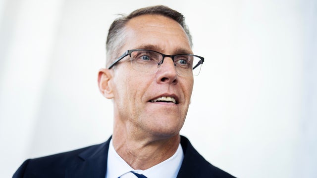 Rep. Randy Feenstra, a Republican from Iowa, is seen after the last votes of the week in the U.S. Capitol on Sept. 14, 2023.