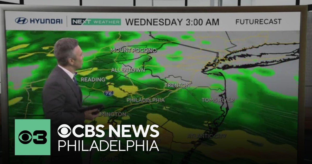 Heavy rain moves through Philadelphia region Tuesday night - CBS ...