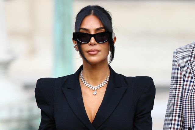 Kim Kardashian leaves the courthouse after testifying in the trial of 10 people accused of stealing millions of dollars' worth of jewelry from her while holding her at gunpoint during Paris Fashion Week in 2016, in Paris, France, May 13, 2025.