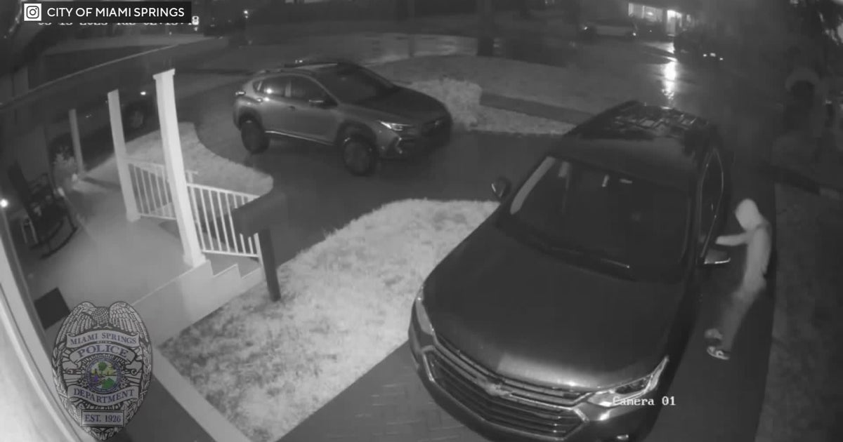 Loaded handgun stolen in string of Miami Springs overnight break-ins caught on video