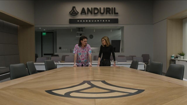 Palmer Luckey and Sharyn Alfonsi 