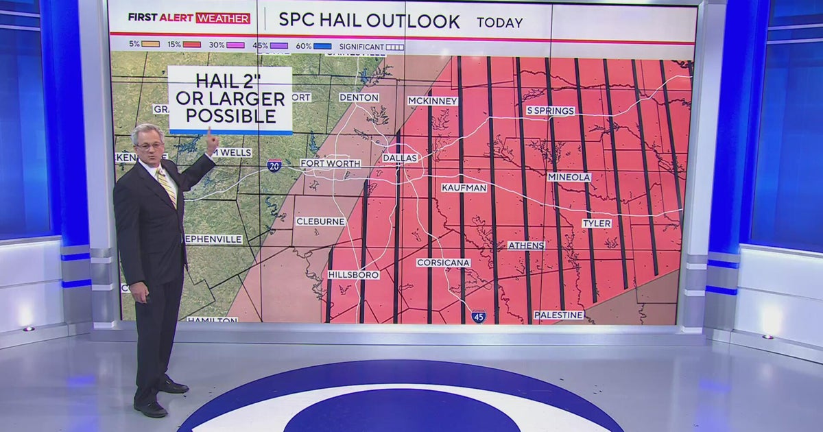 Large hail possible for parts of North Texas this weekend - CBS Texas