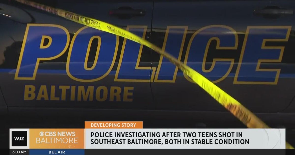Police investigating after two teens shot in Southeast Baltimore - CBS ...