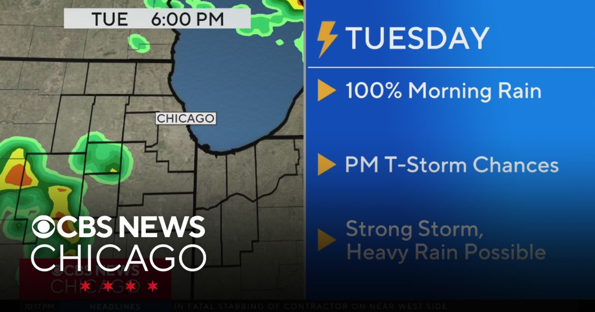Rain in the morning, T-storm chances later in Chicago on Tuesday - CBS ...