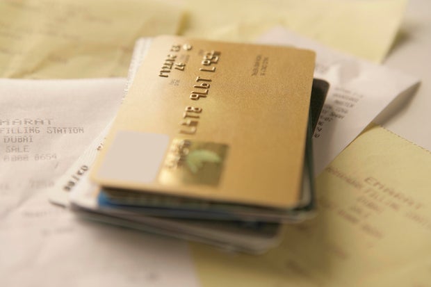 Credit Card with a receipt