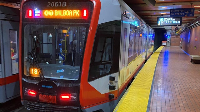 A San Francisco Muni Metro light rail vehicle 