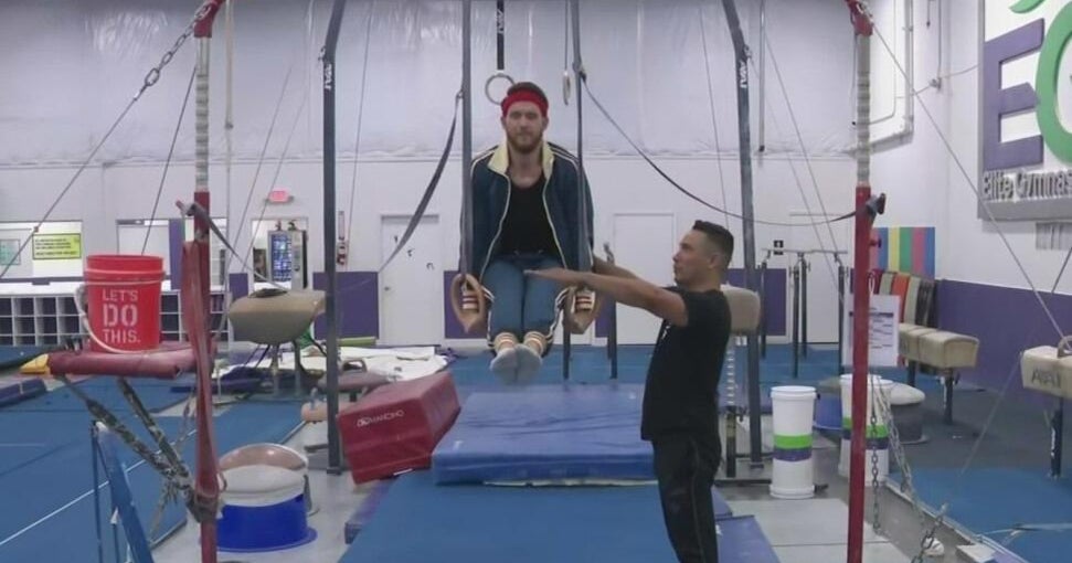 Never Too Late: Shane Hinton tries his hand at gymnastics