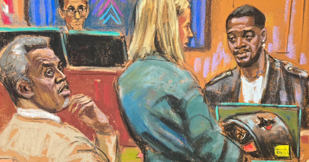Sean "Diddy" Combs tells courtroom artist she makes him look like a "koala" 